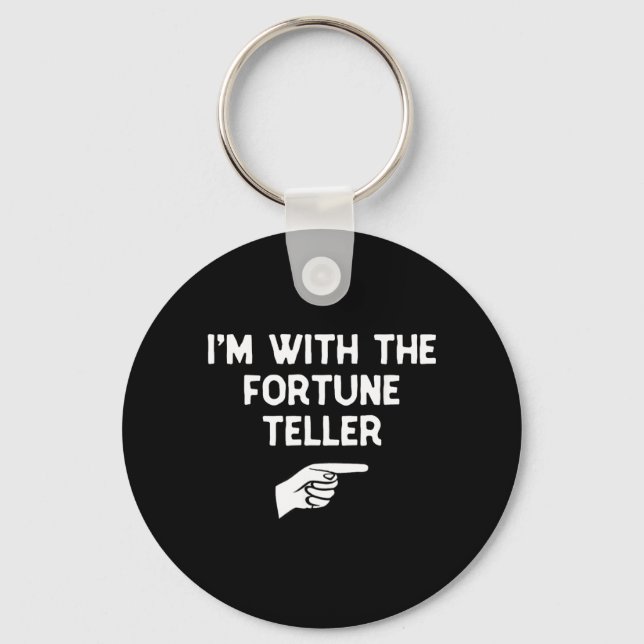 with The Fortune Teller Funny Halloween Matching Key Ring (Front)