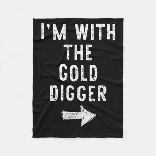 with The Gold Digger Funny Halloween Couple Fleece Blanket
