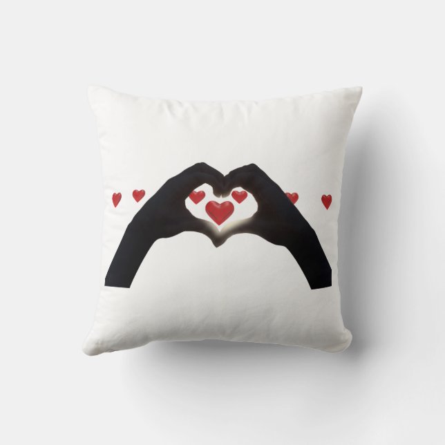 "With the heart in hand" Cushion (Back)