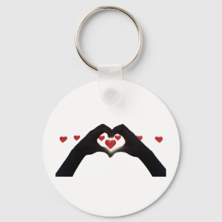 "With the heart in hand" Key Ring