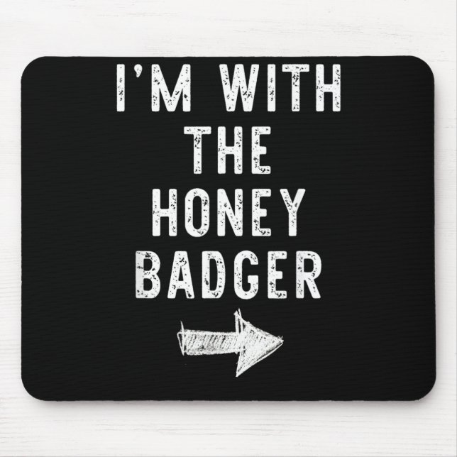 with The Honey Badger Funny Halloween Matching Mouse Pad (Front)