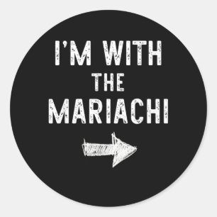 with The Mariachi Funny Halloween Couple Costume Classic Round Sticker