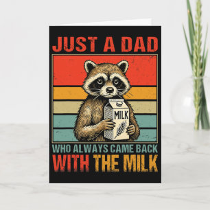 With The Milk Fathers Day First Time Dad New Fathe Card