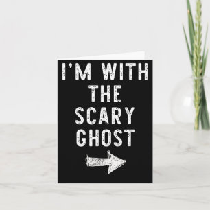 with The Scary Ghost Funny Halloween Couple Card