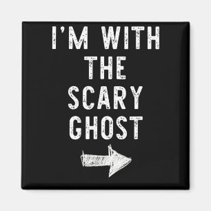 with The Scary Ghost Funny Halloween Couple Magnet