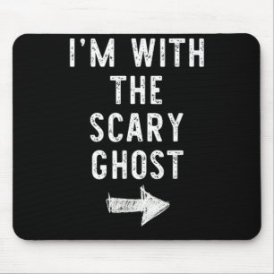 with The Scary Ghost Funny Halloween Couple Mouse Pad