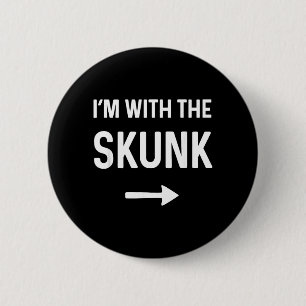 with The Skunk Funny Halloween Costume 6 Cm Round Badge