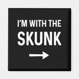 with The Skunk Funny Halloween Costume Magnet