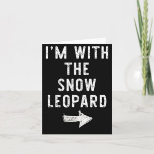 With The Snow Leopard Funny Halloween Couple Card