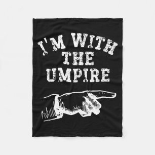 with the Umpire Funny Matching Vintage Halloween Fleece Blanket