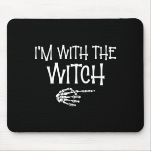 With the witch funny husband halloween costume mouse pad