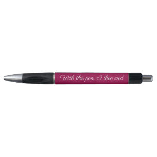 With This Pen I Thee Wed Personalised Wedding Day