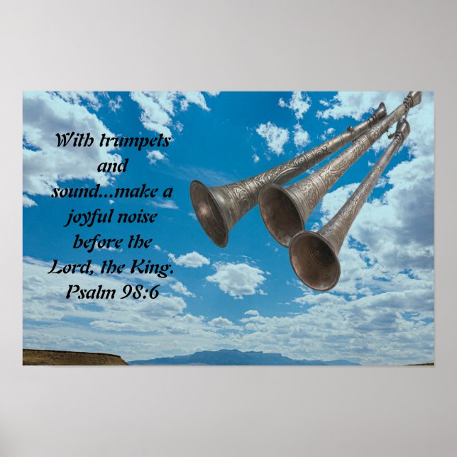 With trumpets make joyful noise to the lord poster (Front)