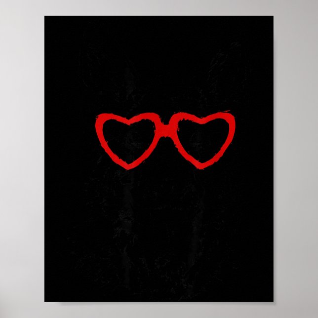 With Valentine's Day German Shepherd Heart Poster (Front)