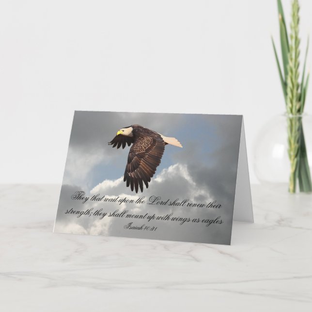 WITH WINGS AS EAGLES CARD (Front)
