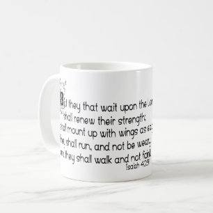 With wings as eagles coffee mug