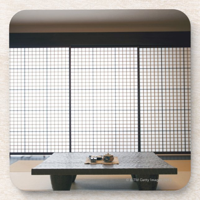 with wooden table and modern style tatami : coaster (Front)
