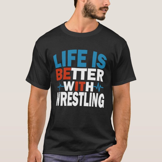 With wrestling and rings   for athletes T-Shirt (Front)