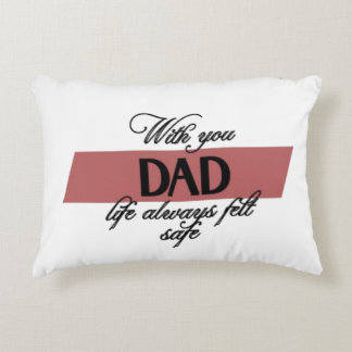“With You Dad” Heartfelt Father's Day Decorative Cushion