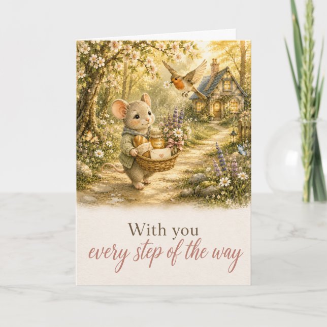 With You Every Step of the Way Get Well Card (Front)
