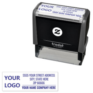 With Your Logo or Photo and Name Address Stamp