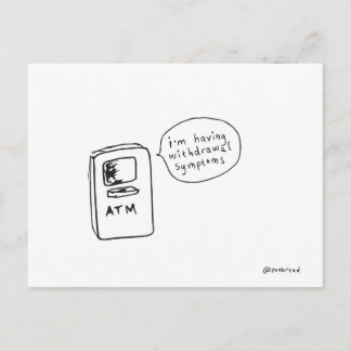 withdrawal symptoms postcard
