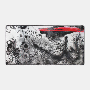 Withering Fields of the Crimson Dusk Desk Mat