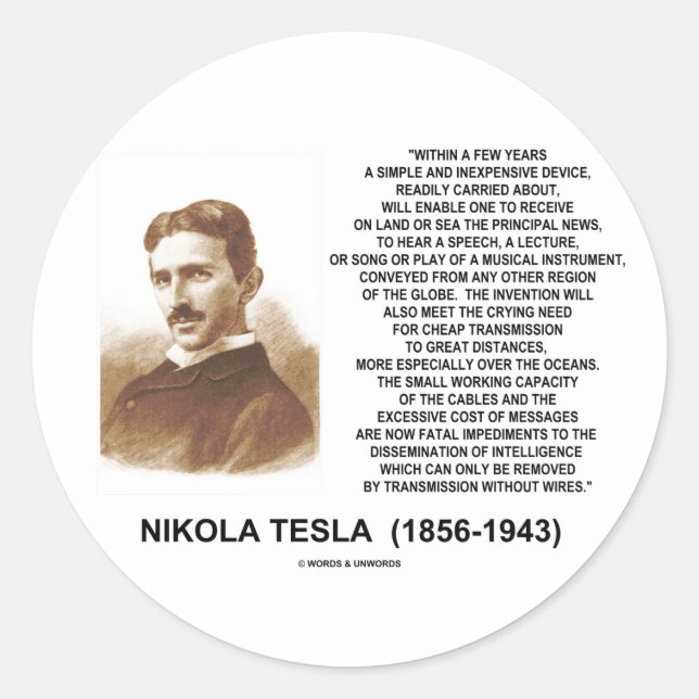Within A Few Years Simple Inexpensive Device Classic Round Sticker (Front)
