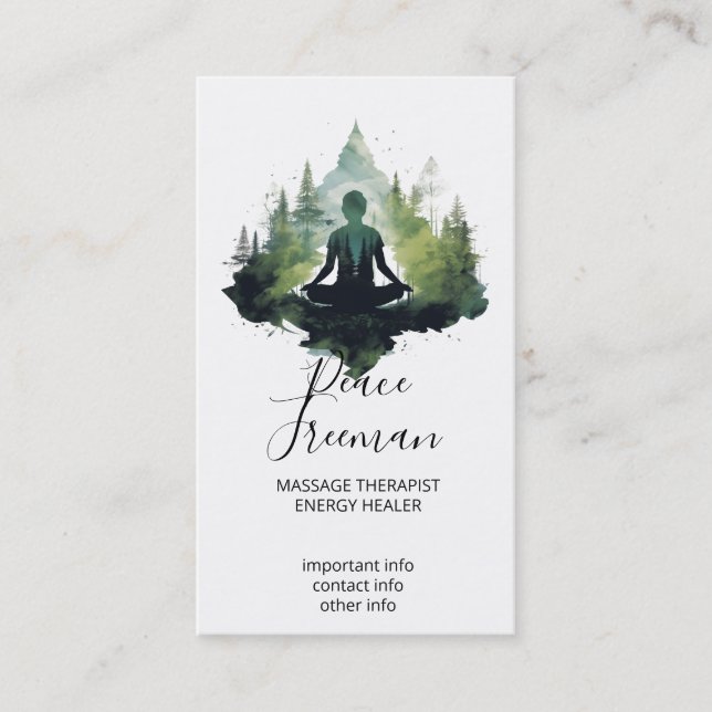 Within the Silence | Forest Meditation Business Card (Front)