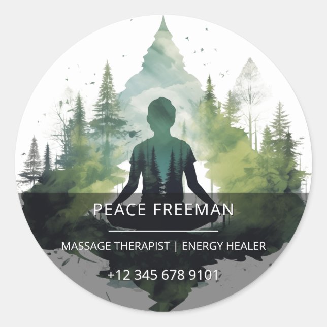 Within the Silence | Forest Meditation Classic Round Sticker (Front)