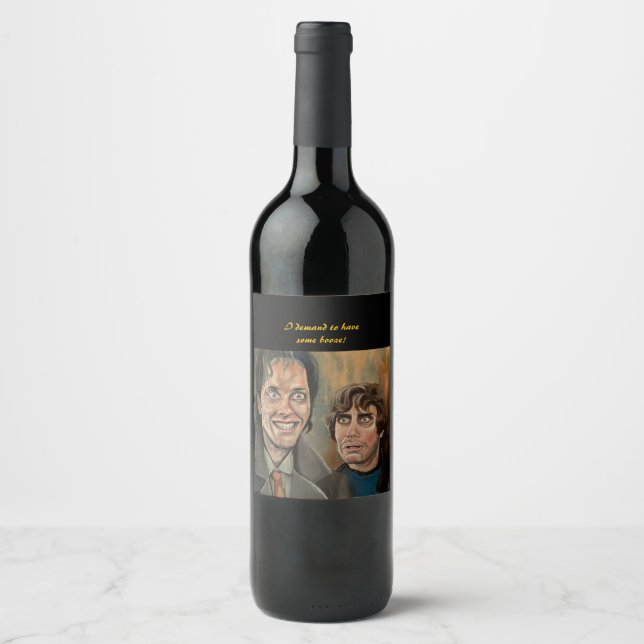 Withnail And I Wine Bottle Label With Quote (Front)