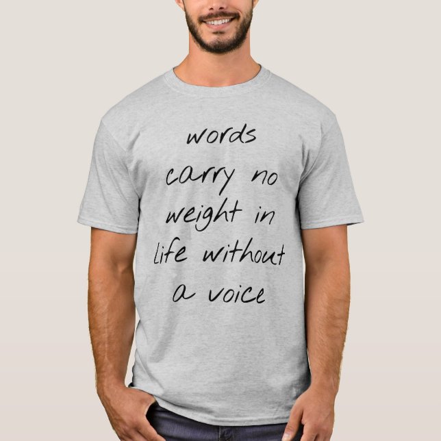 Without A Voice Men's Basic T-Shirt (Front)