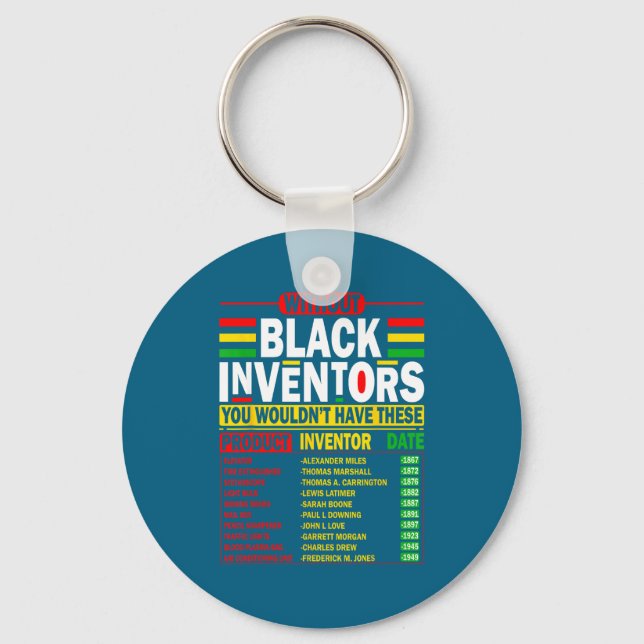 Without black inventors wouldn't have these key ring (Front)