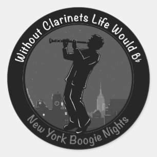 Without Clarinets Life Would B-Flat Classic Round Sticker