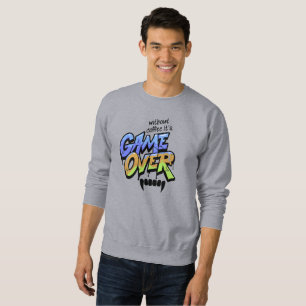 Without Coffee It's Game Over Edgy Graffiti Shirt