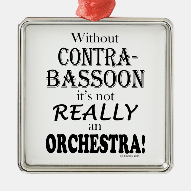 Without Contrabassoon - Orchestra Metal Ornament (Front)