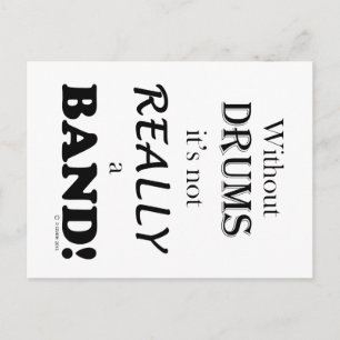 Without Drums - Band Postcard