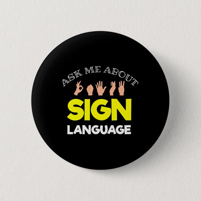 Without Hearing - Deaf - Unable To Hear - Deaf Awa 6 Cm Round Badge (Front)