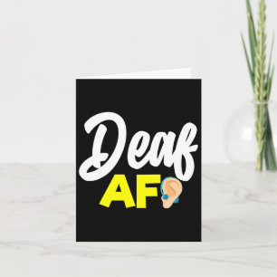 Without Hearing - Deaf - Unable To Hear - Deaf Awa Card