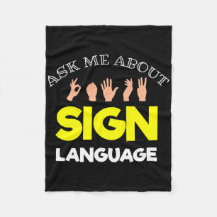 Without Hearing - Deaf - Unable To Hear - Deaf Awa Fleece Blanket