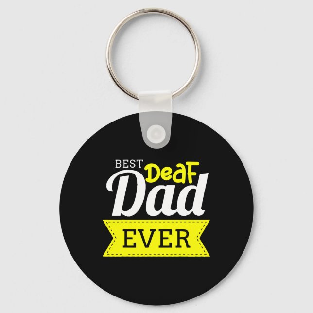 Without Hearing - Deaf - Unable To Hear - Deaf Awa Key Ring (Front)