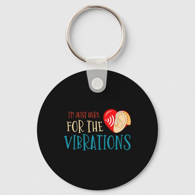 Without Hearing - Deaf - Unable To Hear - Deaf Awa Key Ring (Front)