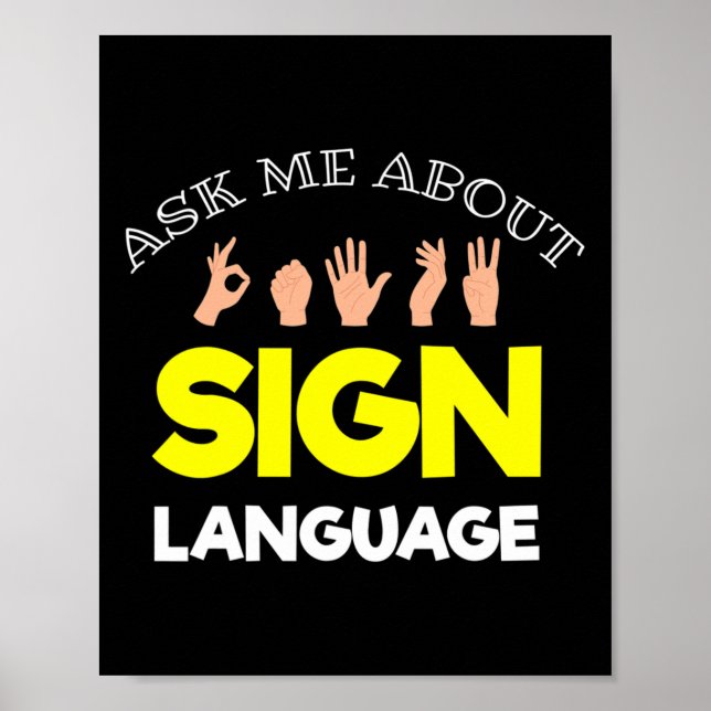 Without Hearing - Deaf - Unable To Hear - Deaf Awa Poster (Front)