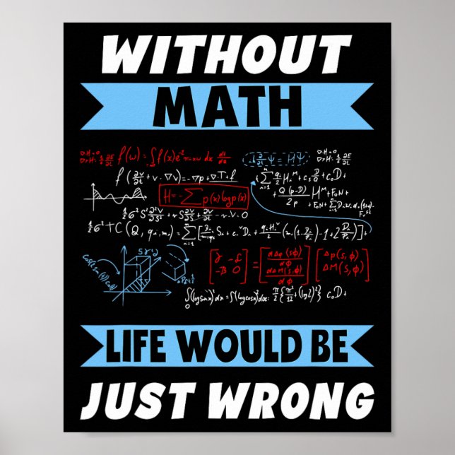 Without Math Geeks Pi Day Life Is Wrong Awesome Ne Poster (Front)