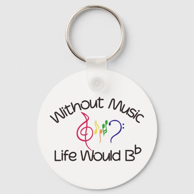Without Music Key Ring (Front)