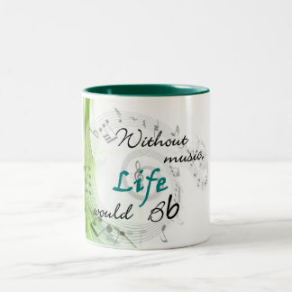 Without Music, Life Would Bb Two-Tone Coffee Mug