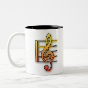 Without Music Life Would Be Flat Two-Tone Coffee Mug