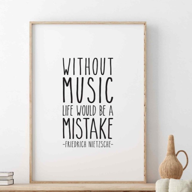 Without music, llife would be, Friedrich Nitzsche Poster (Creator Uploaded)