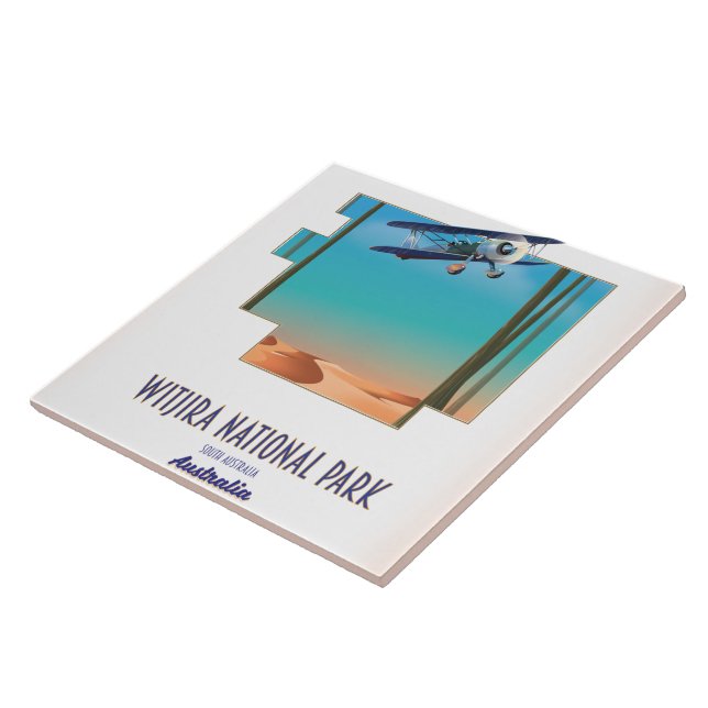 Witjira national park Australia map Ceramic Tile (Side)