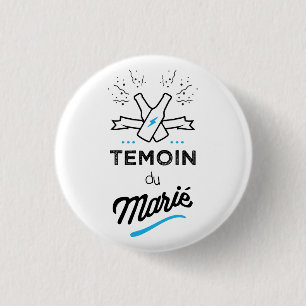 Witness of the bride 3 cm round badge